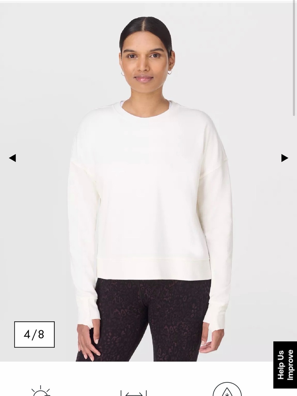 Sweaty Betty White Crewneck Sweatshirt